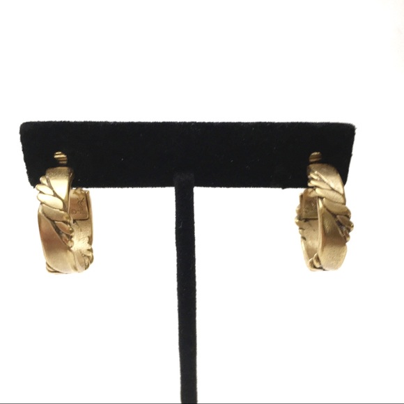 Vintage YSL Rope Chain Hoop Clip On Earrings - Picture 4 of 8